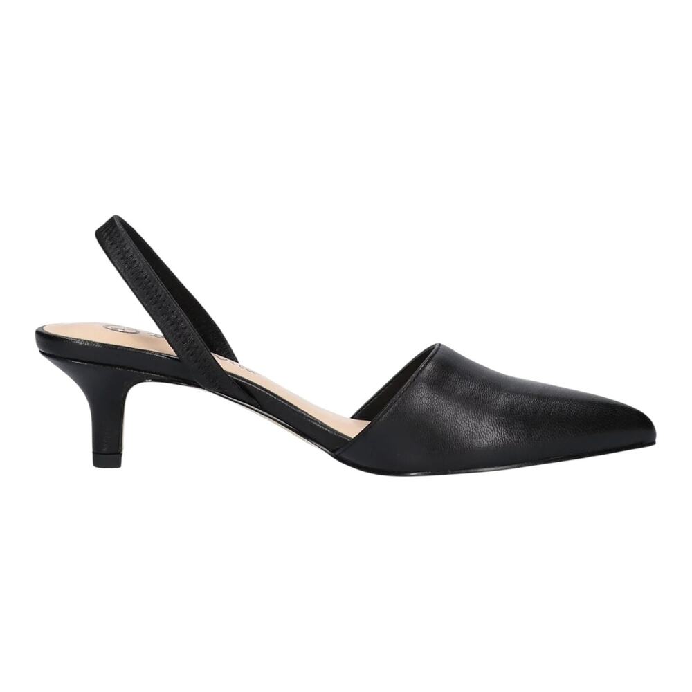 Bella Vita Sarah Leather Slingback Pointed Toe Pumps Black Size 7